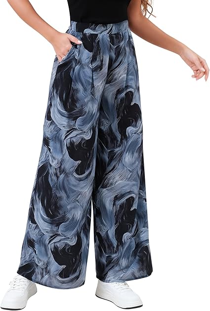 Palazzo Pants for Women Wide Leg High Waist Flowy Trousers