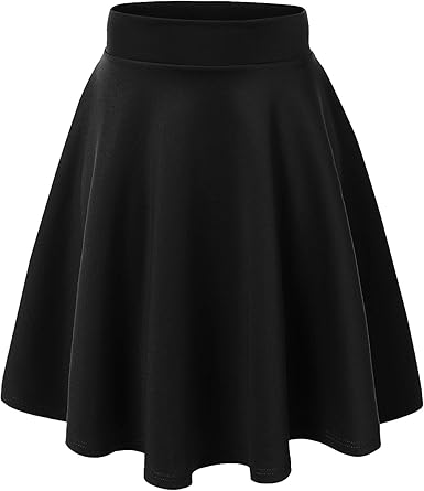 Women's Basic Versatile Stretchy Flared Casual Mini Skater Skirt