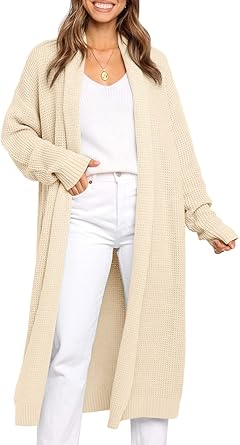 Long Cardigan Sweaters for Women Fall Trendy Oversized Open Front Winter Coat