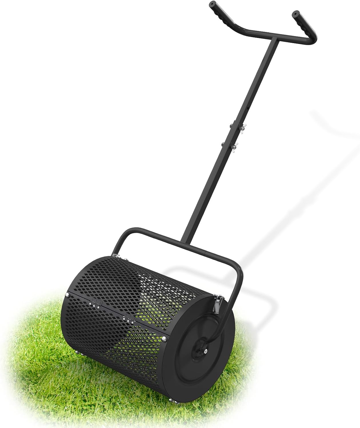 Compost Spreader Roller with Adjustable Handle