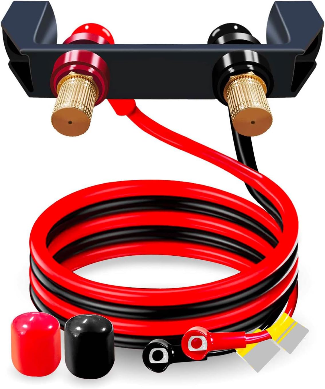 Battery Jump Post Kit, Waterproof Remote Battery Jumper Terminals W/Cable & Mounting Bracket