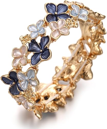 Women's Flower Stretch Cuff Bracelet