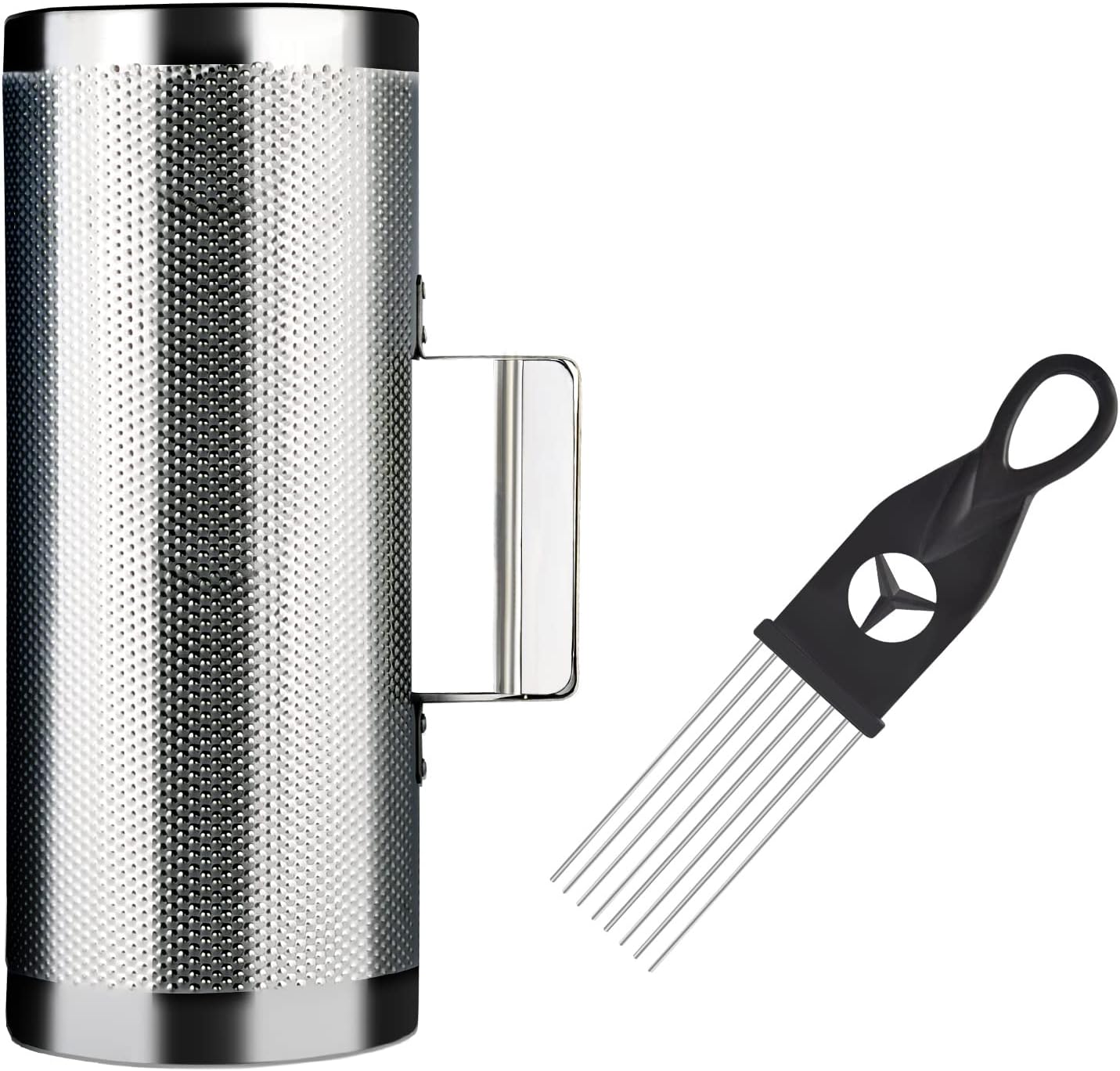 Stainless Steel Guiro Shaker Percussion Instrument with Scraper