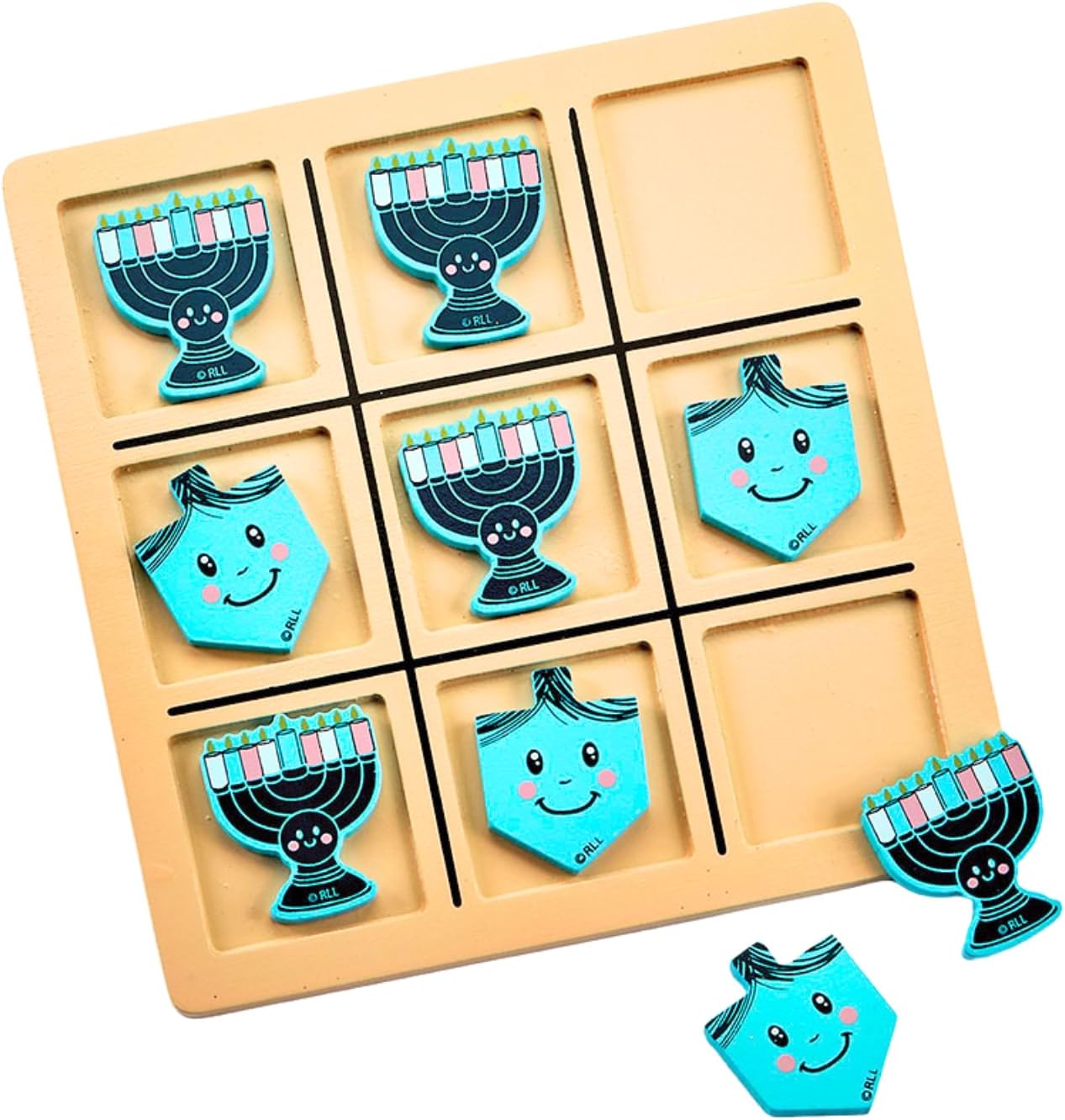 Hanukkah Wooden Tic Tac Toe Board Game