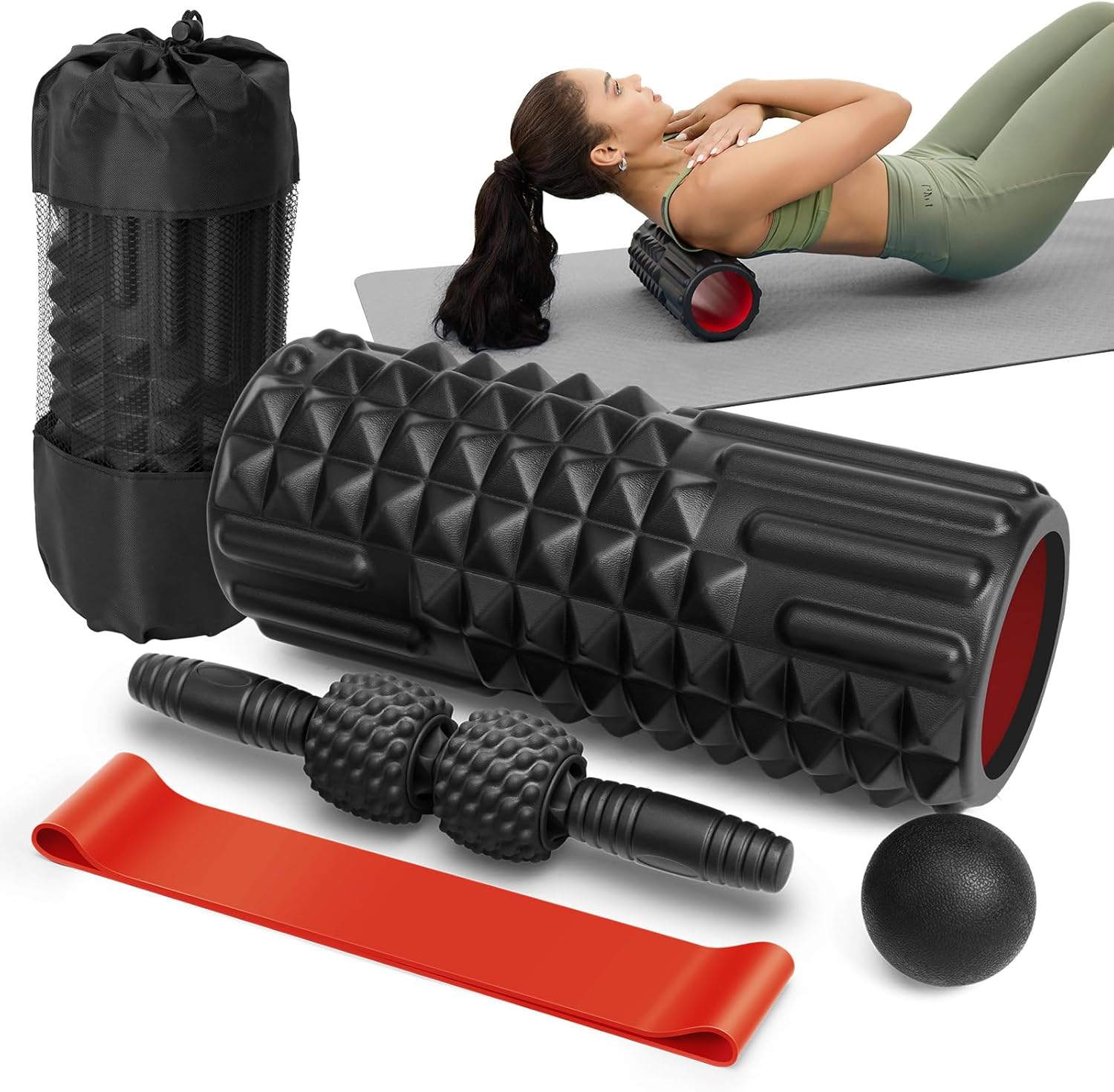 5 in 1 Foam Roller and Muscle Recovery Set
