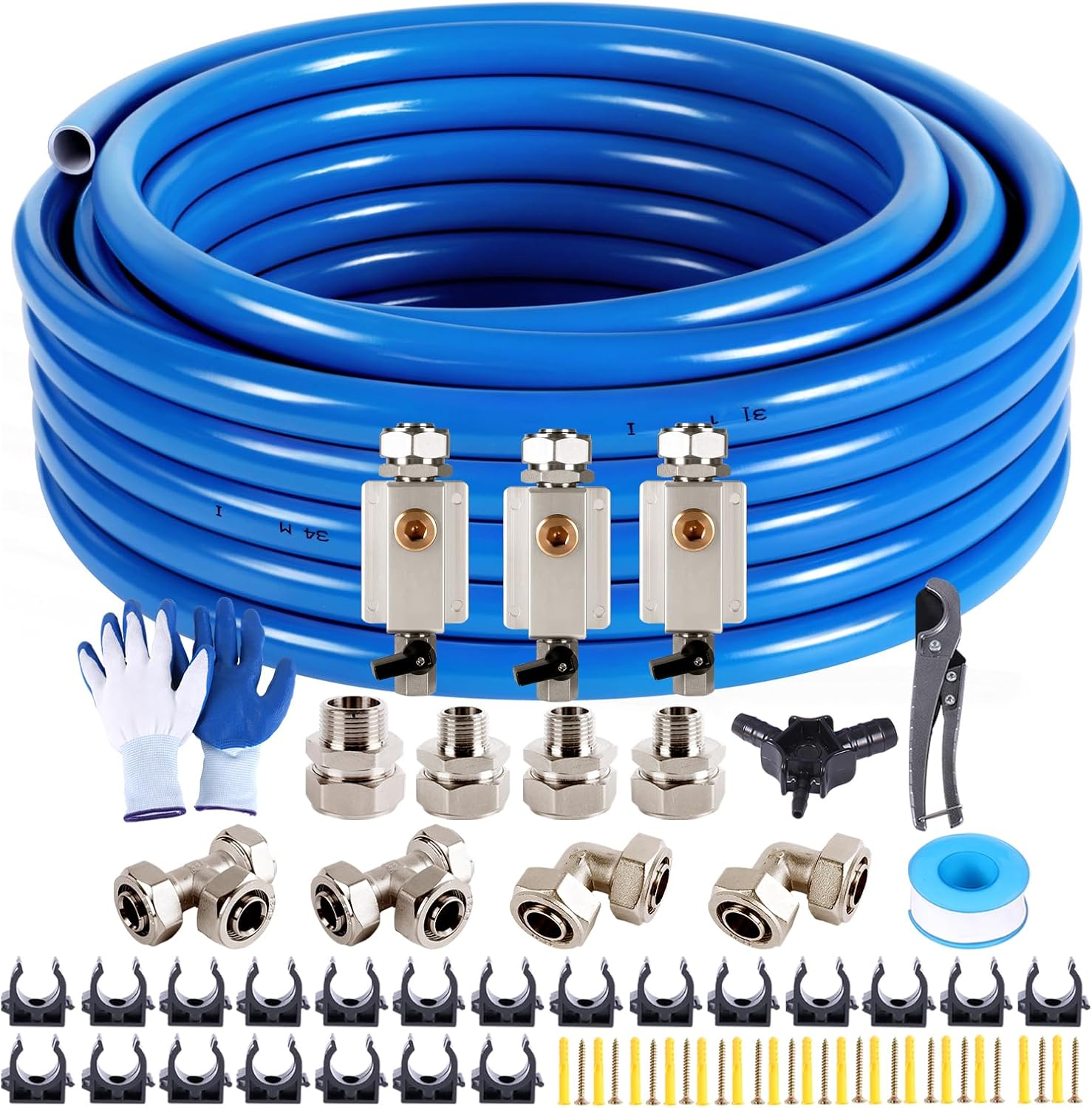 Shop Air line kit 3/4"×100'&200'&300' HDPE-Aluminum
