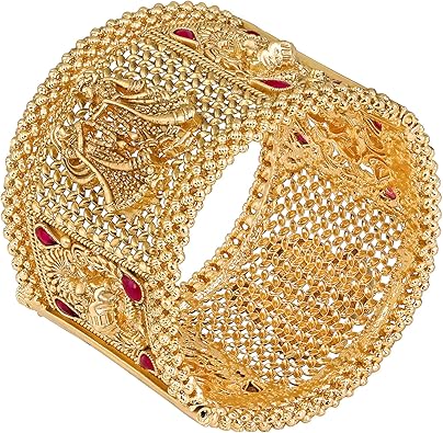 Gold Plated Single Piece Openable Traditional Bangle Jewellery for Women