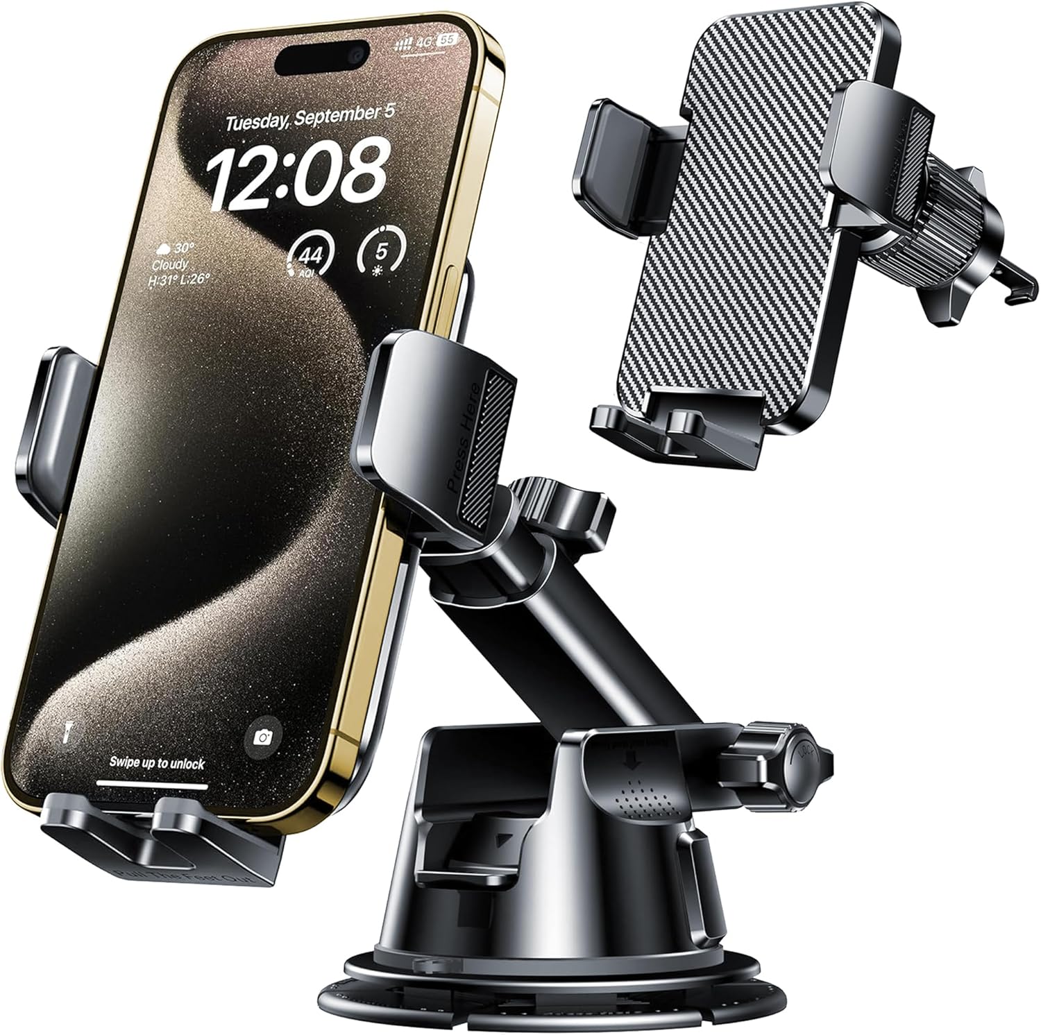 Car Phone Mount for Dashboard, Windshield & Air Vent