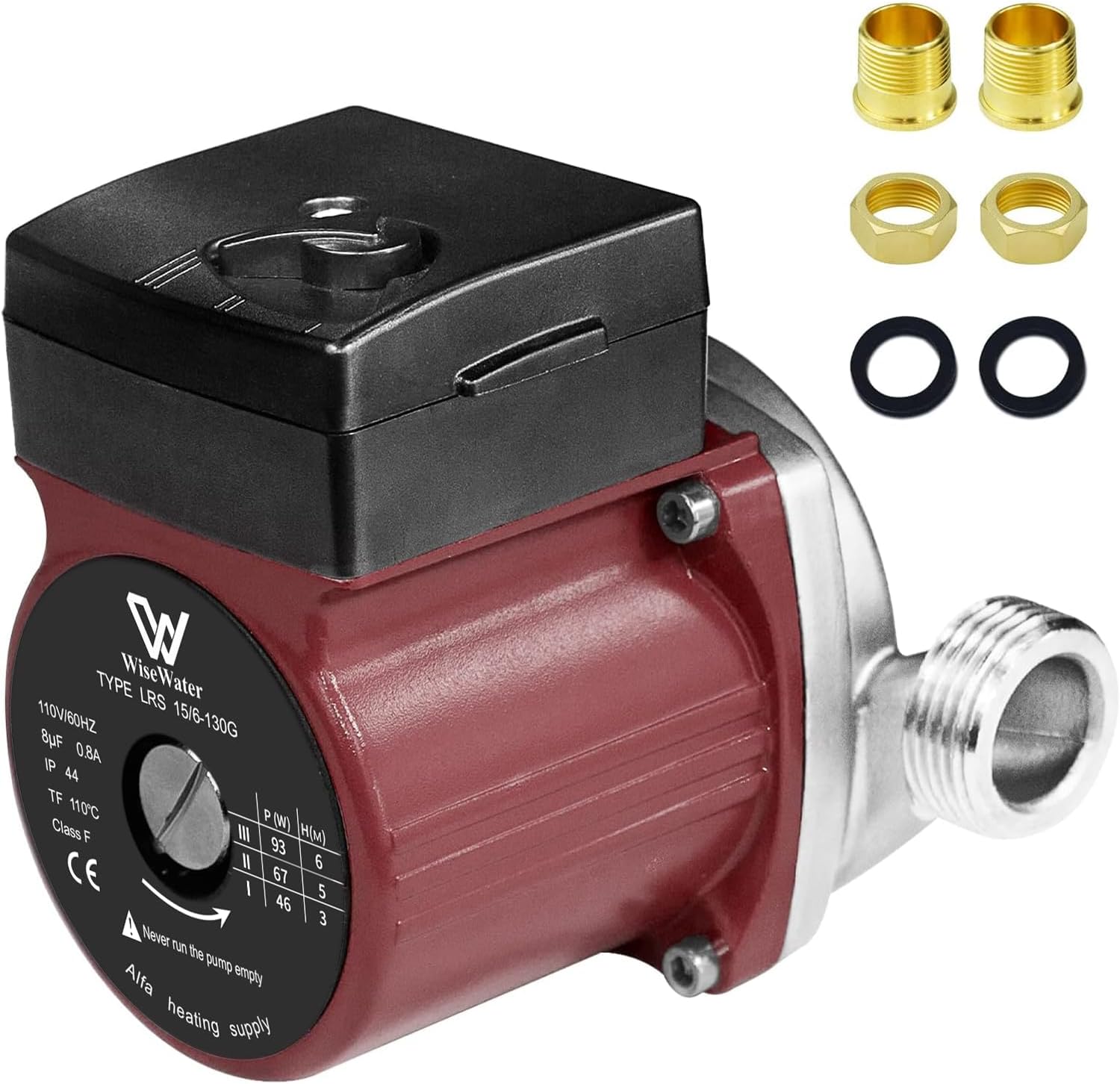 WiseWater 304 Stainless Steel Hot Water Recirculating Pump