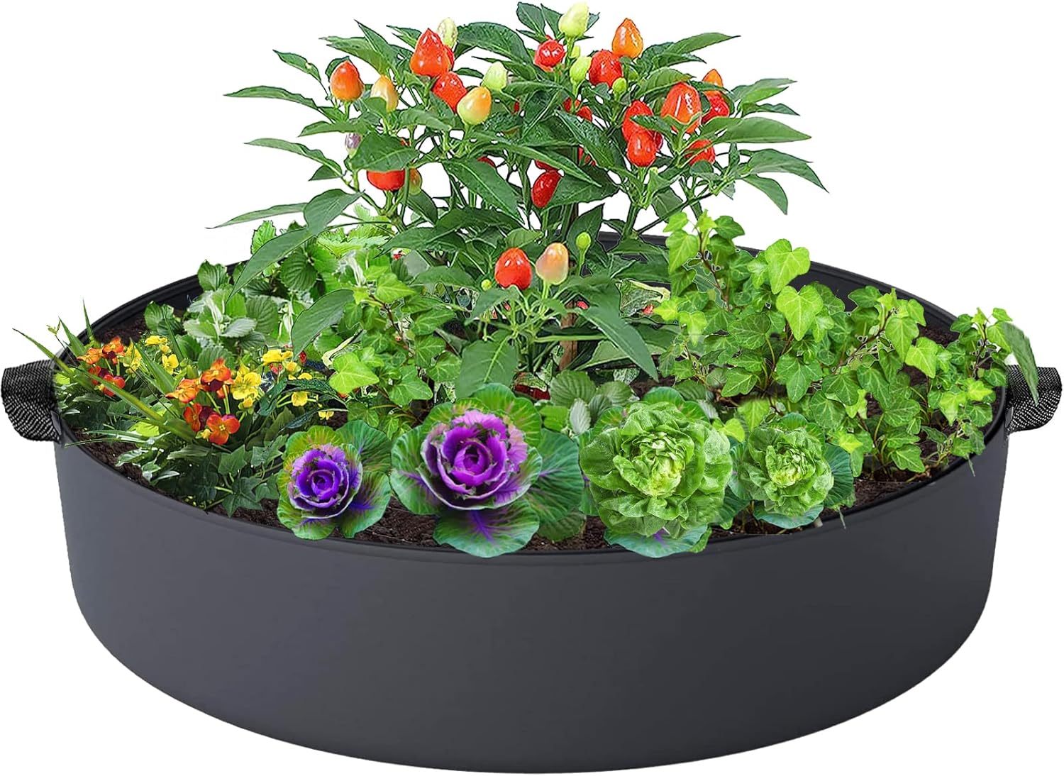 15 Gallon Fabric Raised Garden Bed Planter with Handles