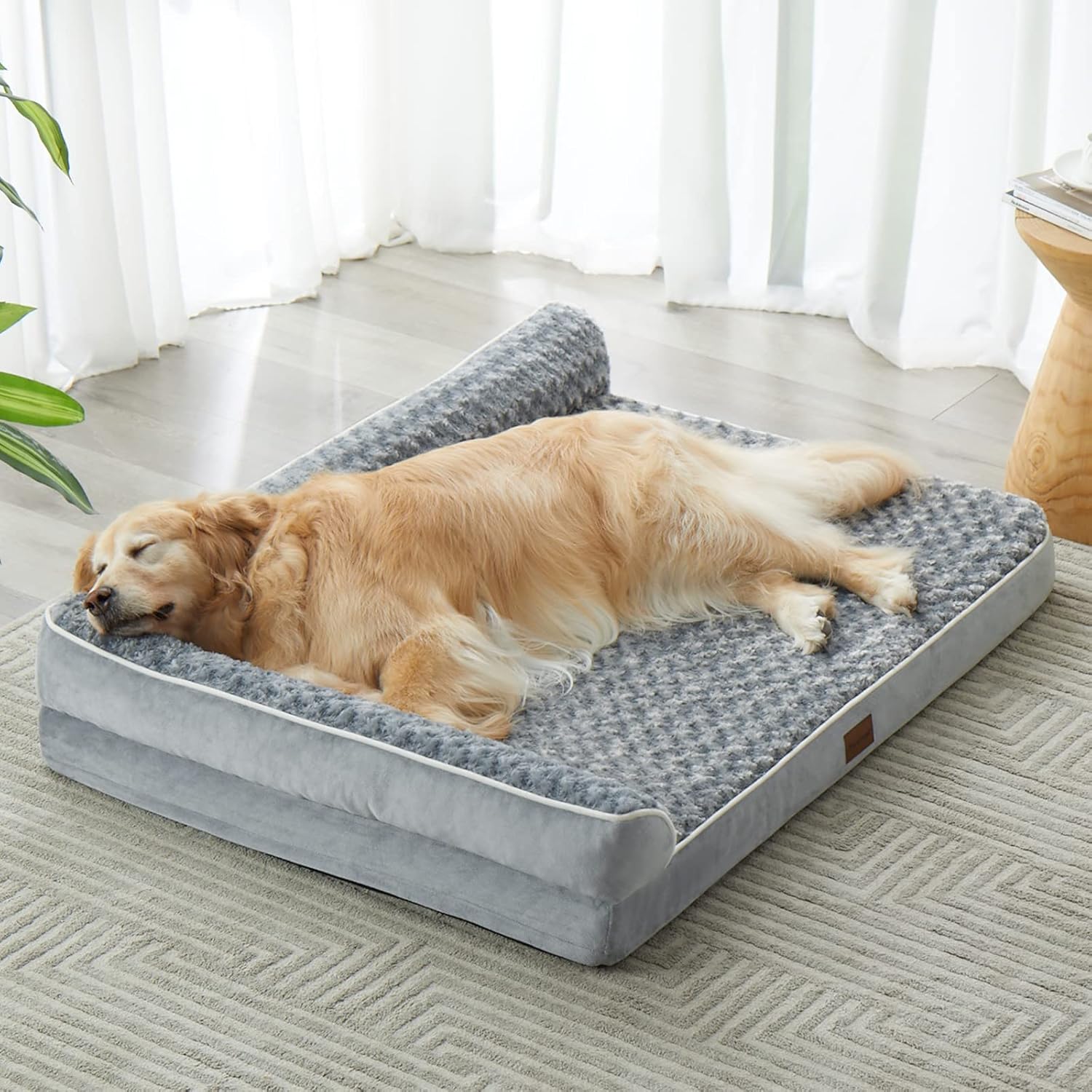 Orthopedic Dog Bed for Large Dogs with Waterproof Lining