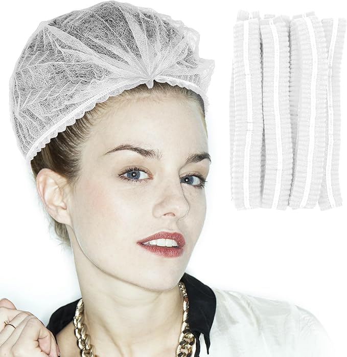 Disposable Bouffant Hair Nets 21 Inch 10 Pack White