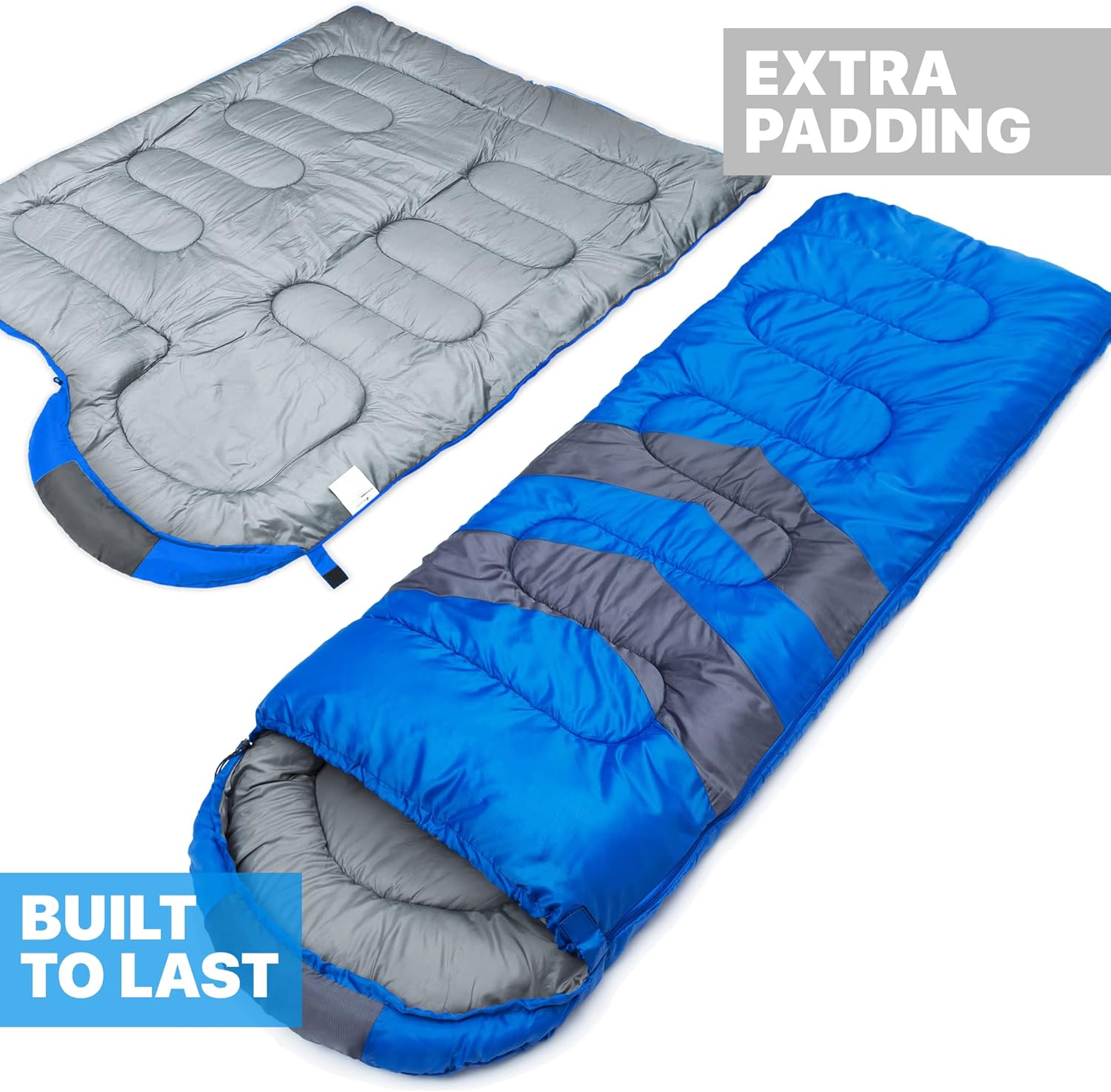 Lightweight 3-Season Camping Sleeping Bag for Adults and Kids