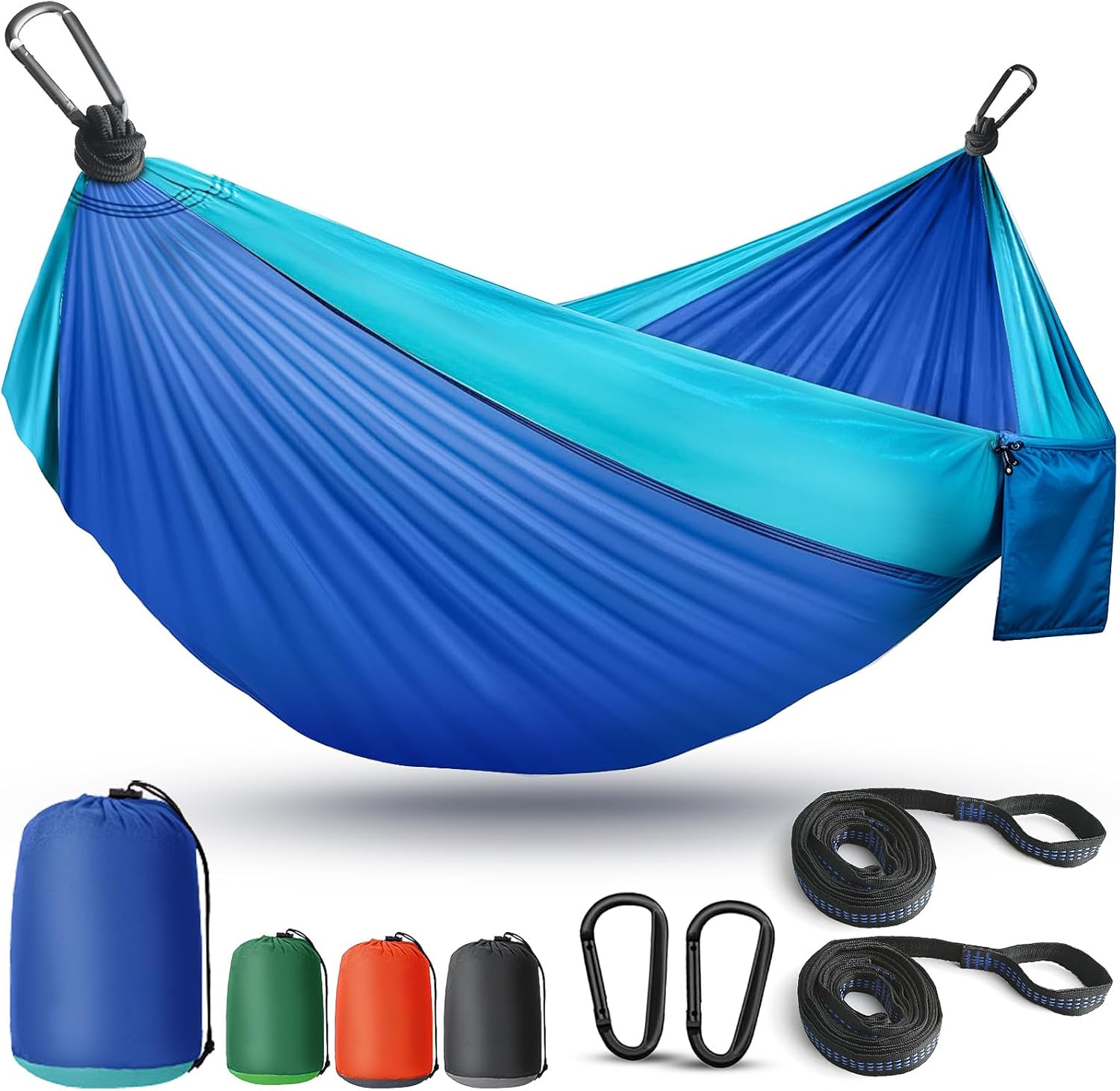 Lightweight Camping Hammock with Tree Straps, Portable Nylon Travel Hammock