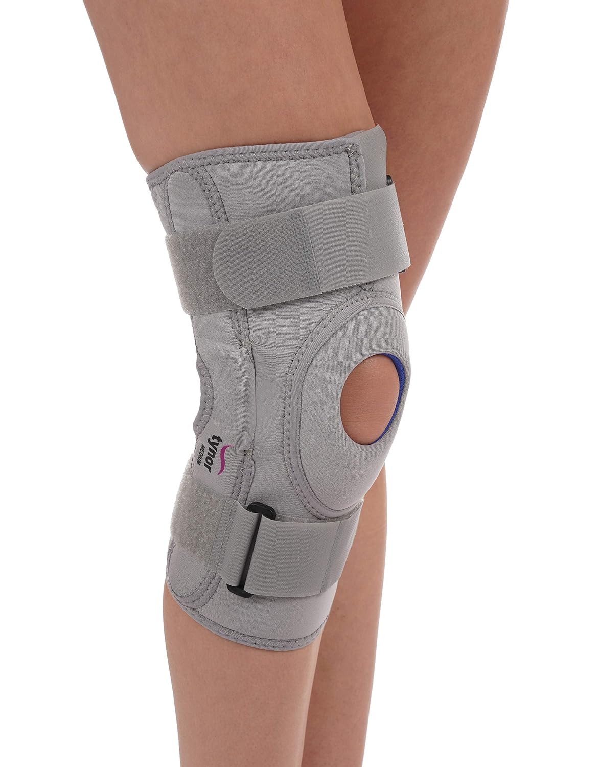 Hinged Knee Brace with Adjustable Double Strap Neoprene Support