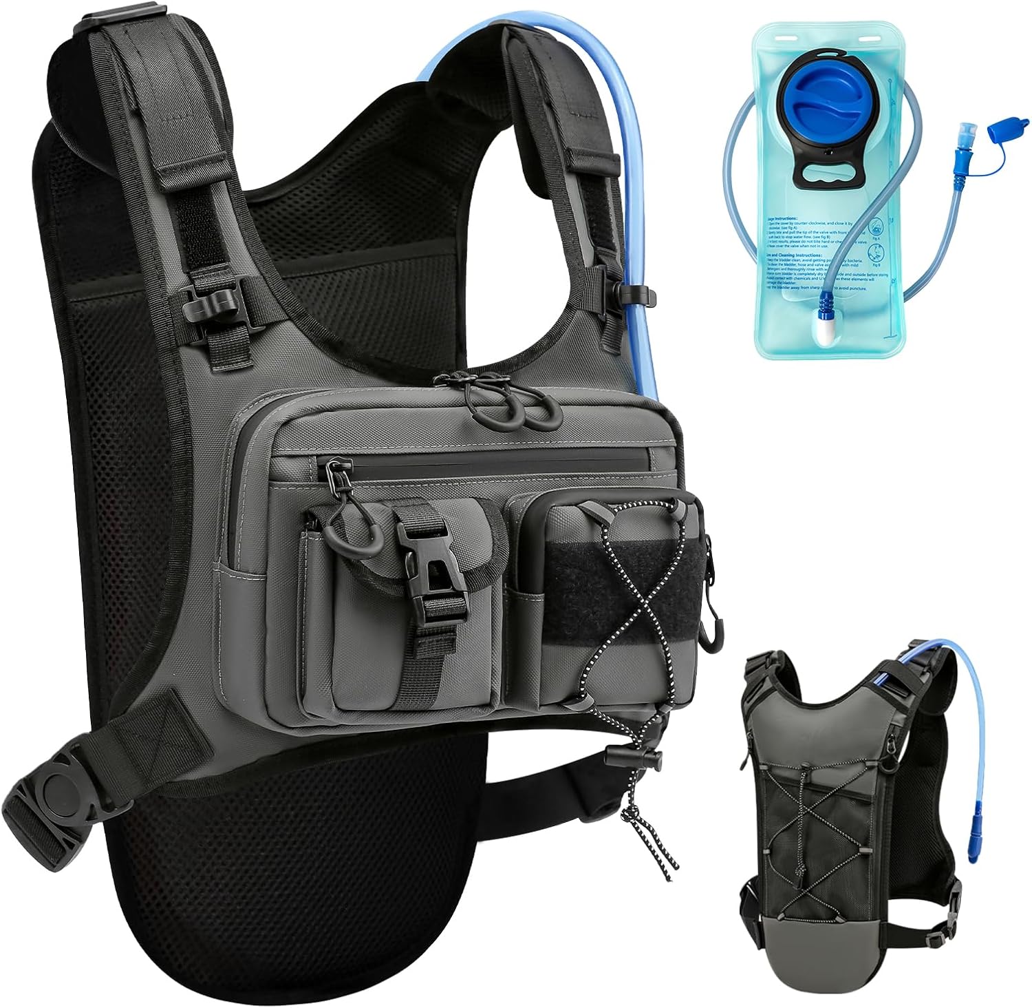 Running Hydration Vest Backpack with 2.0L Water Bladder