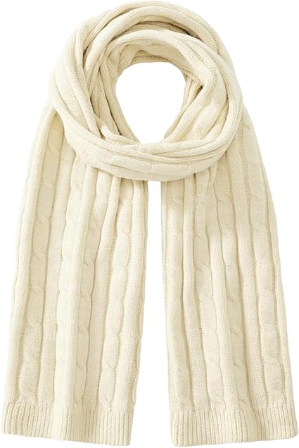 Women's Warm Ribbed Knit Scarf
