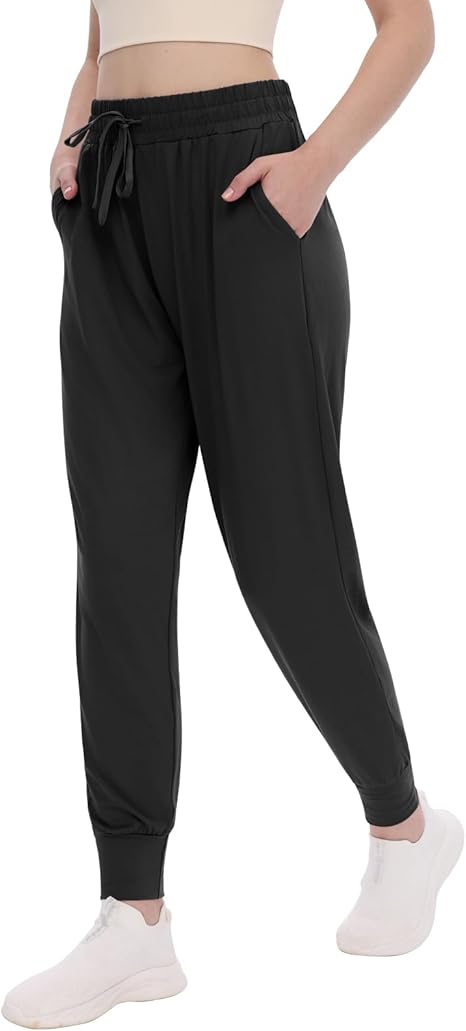 Womens Joggers with Pockets and Drawstring Waist