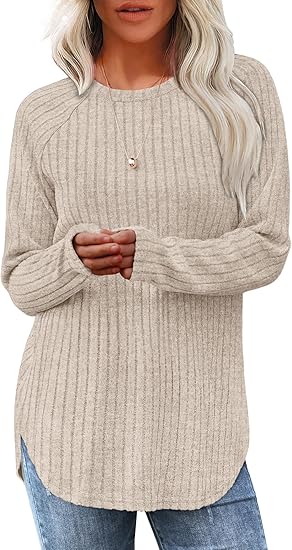 Saloogoe Long Sleeve Shirts for Women