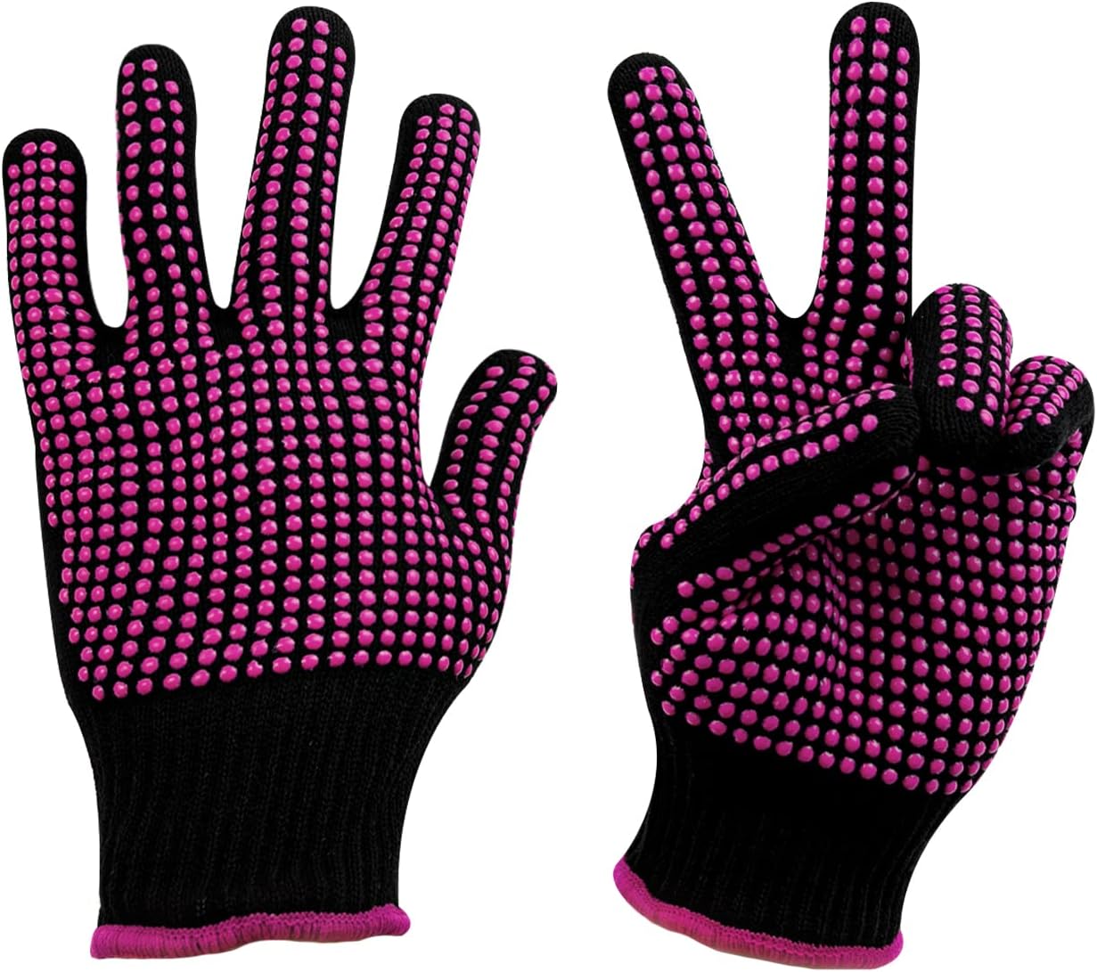Heat Resistant Gloves with Silicone Grip 2 Pack