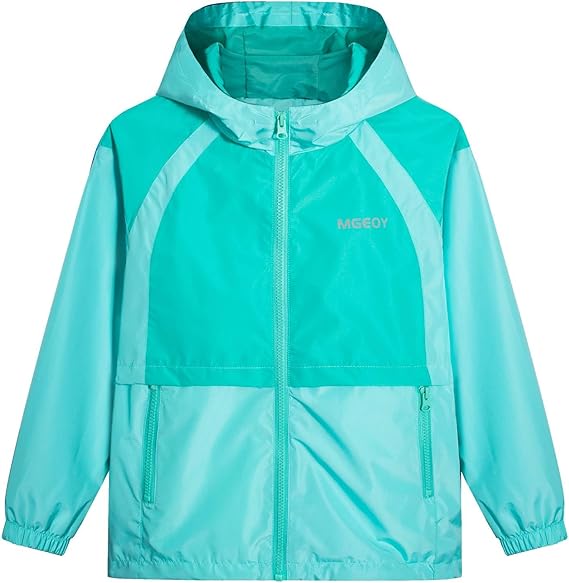 Kids Lightweight Hooded Rain Jacket Windbreaker