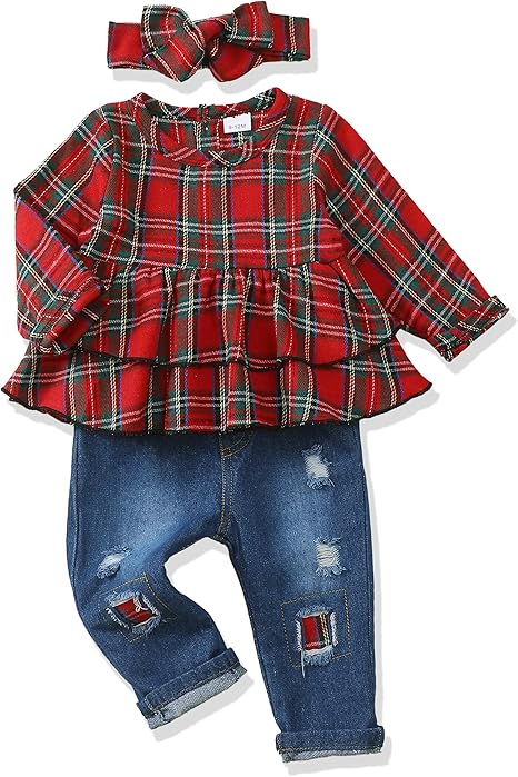 Toddler Girl Ruffle Top and Jeans Set