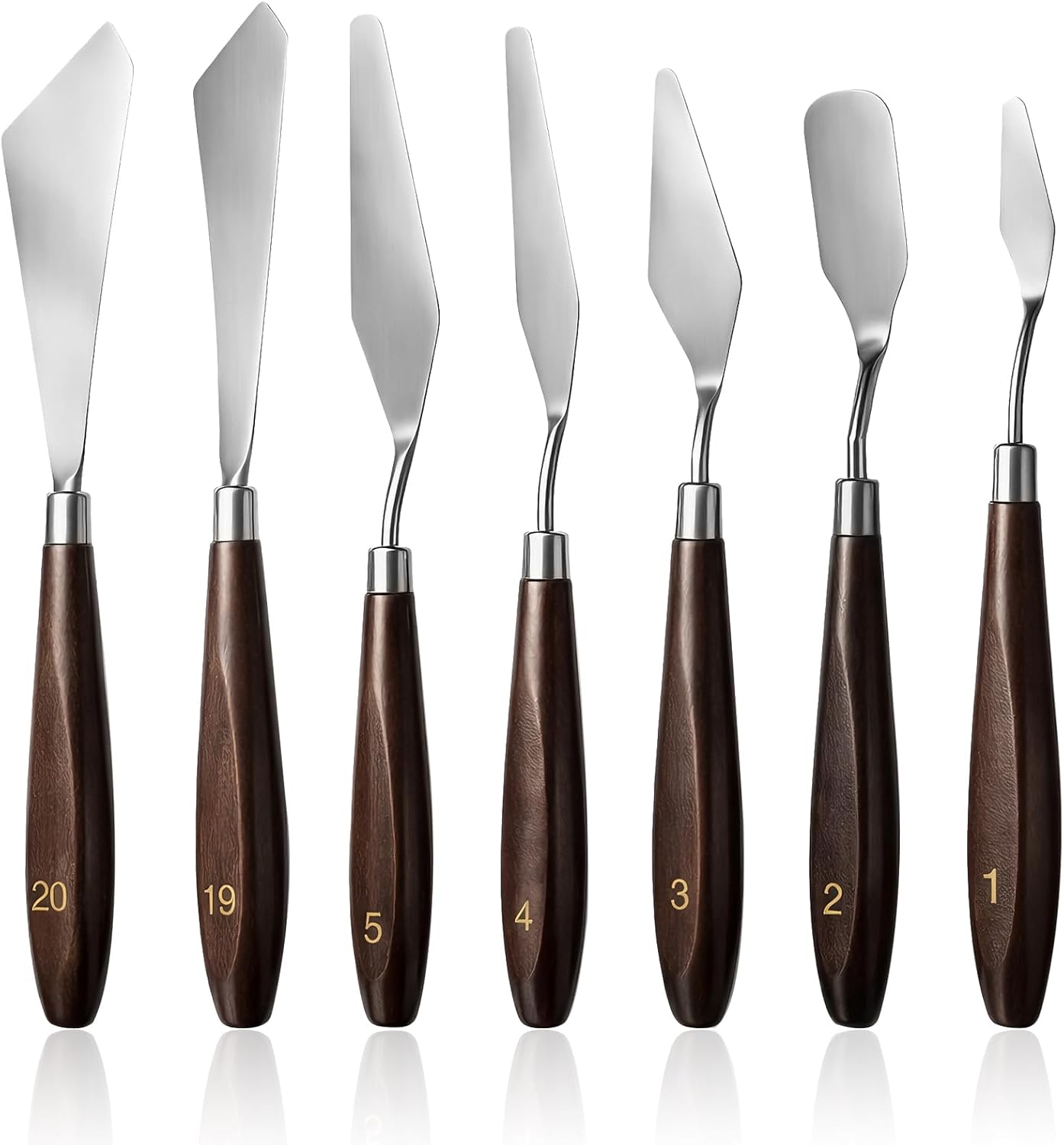7-Piece Stainless Steel Painting Palette Knife Set