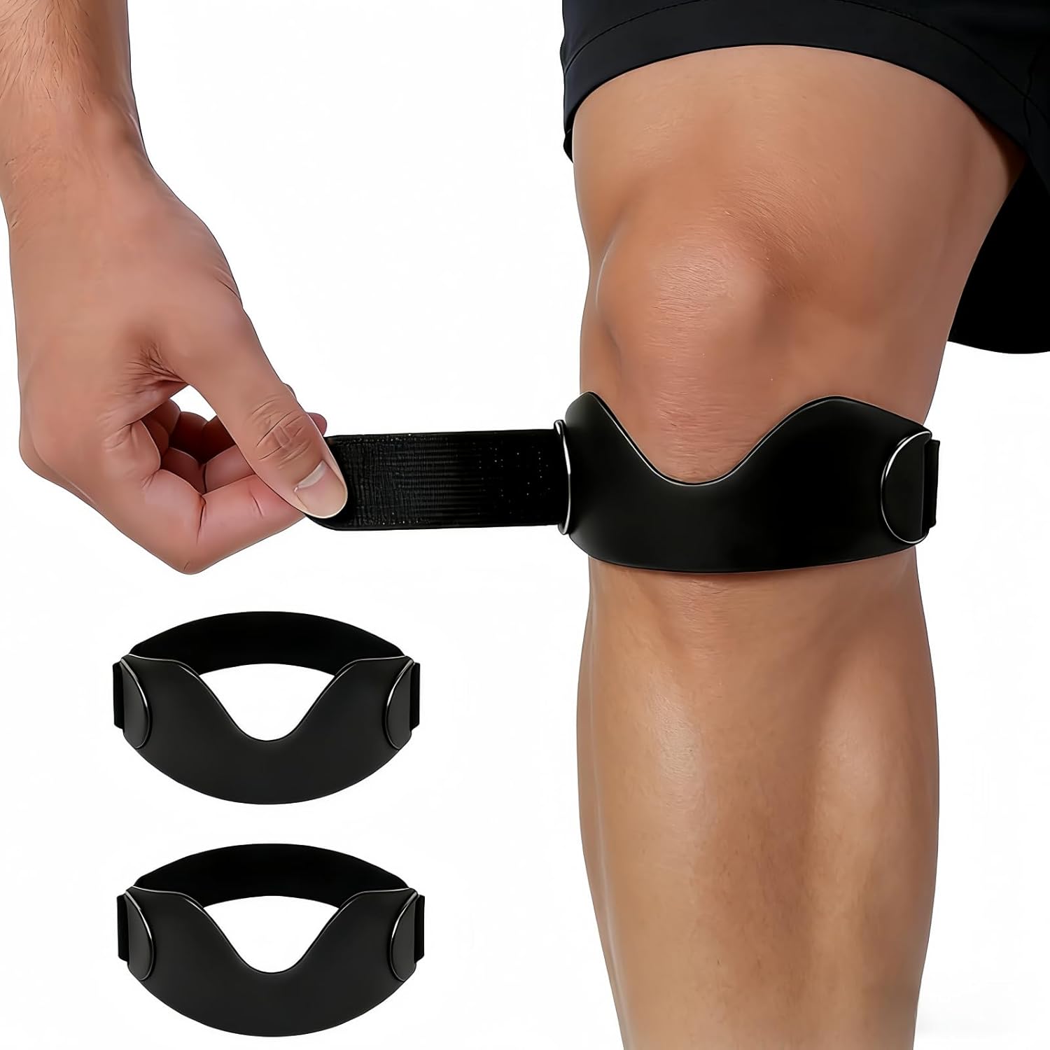 Adjustable Patellar Tendon Knee Support Strap Set