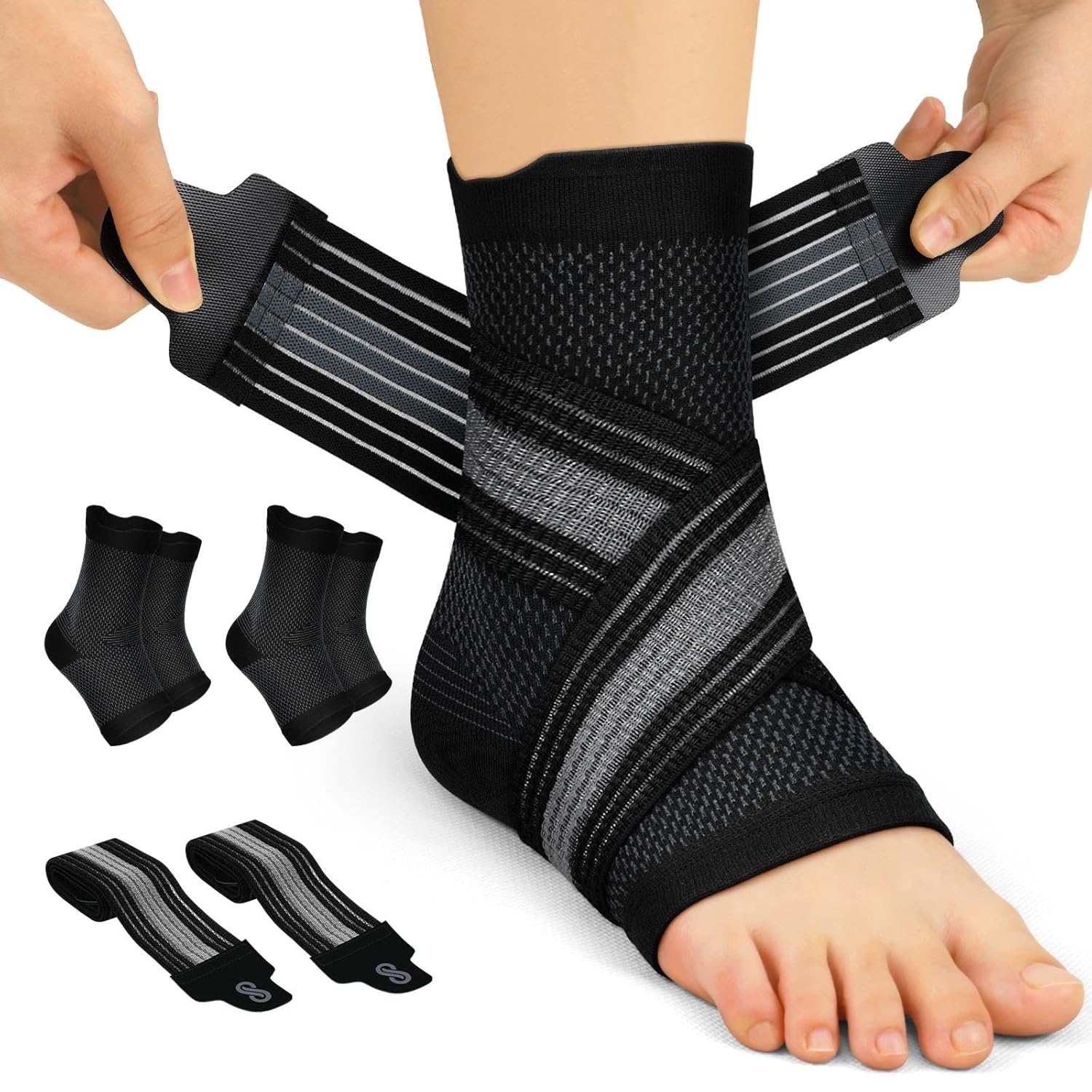2 Pairs Ankle Braces for Men & Women