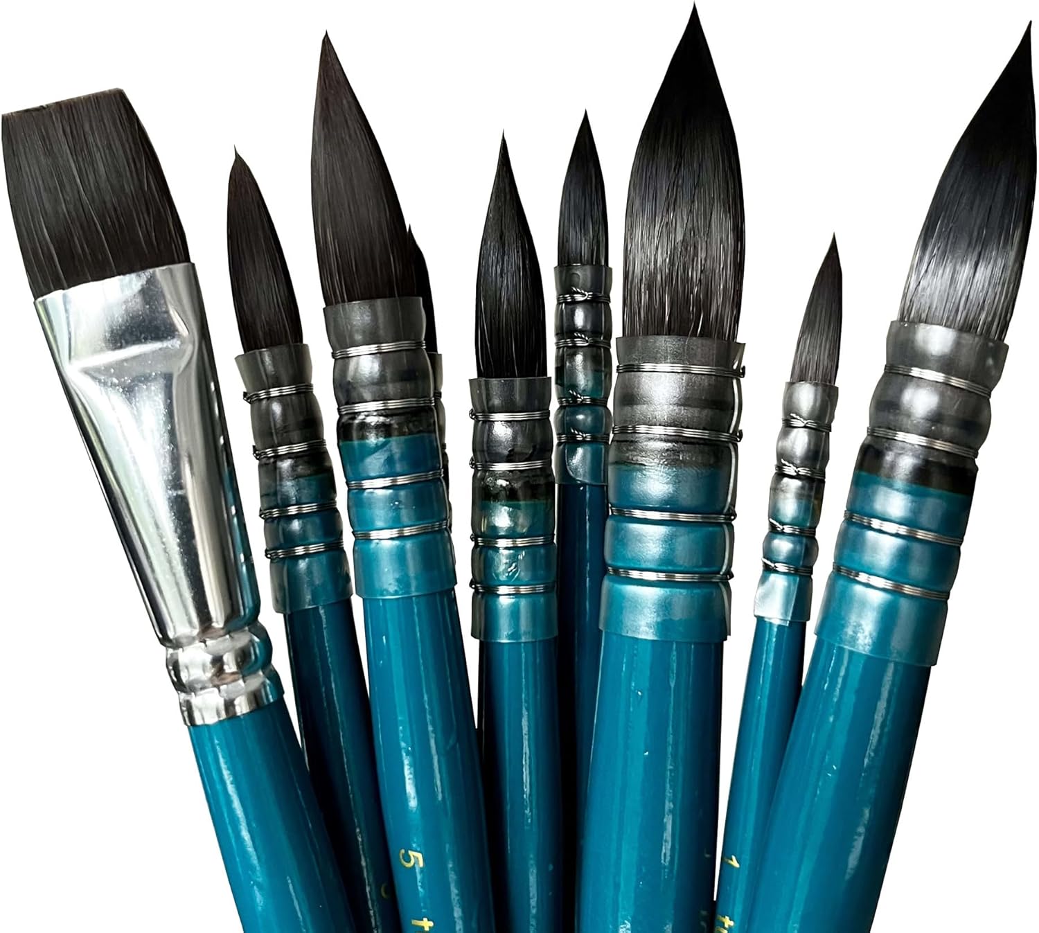 Watercolor and Acrylic Paint Brush Set, 9 Pieces