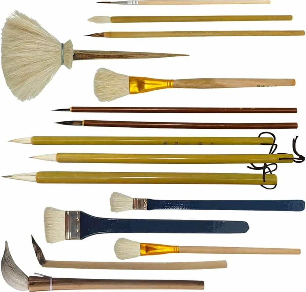 Brushes 15PCS for Pottery and Ceramic Painting