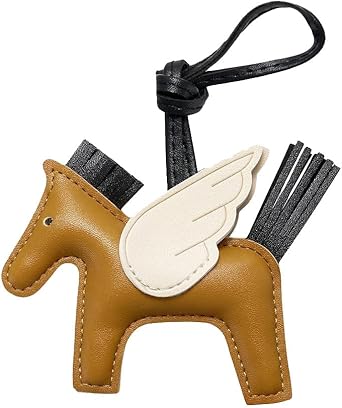 Leather Horse Keychain Handmade Bag Charm for Pet Lovers