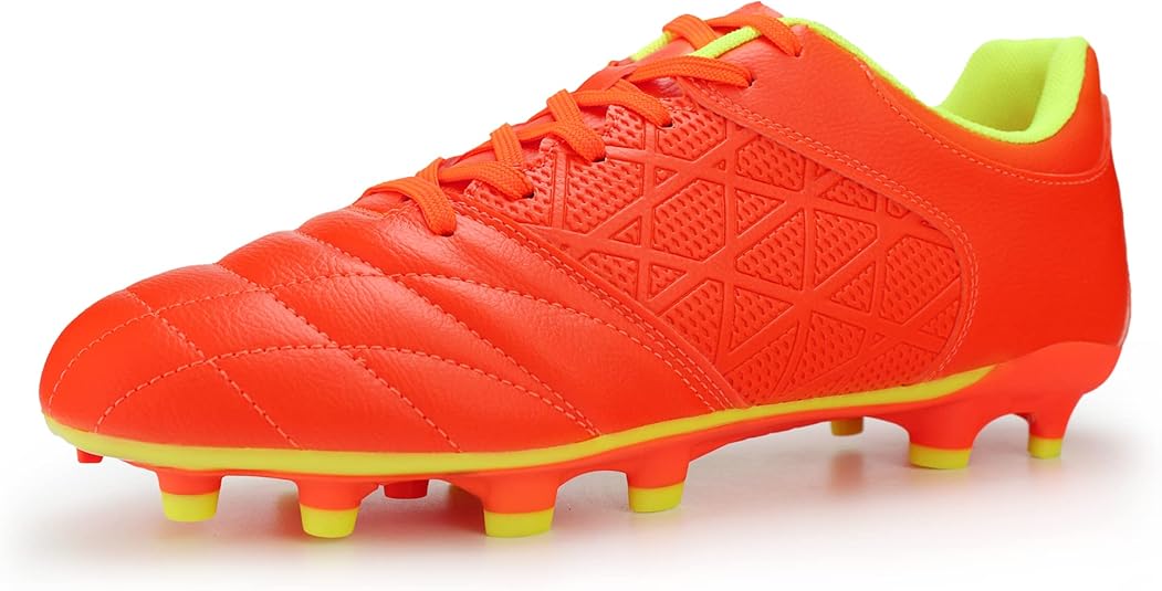 Firm Ground Soccer Cleats with Synthetic Upper