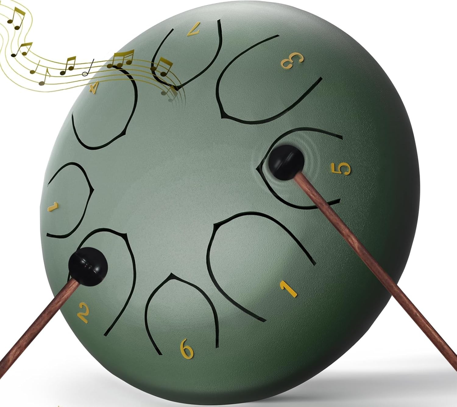 6 Inch Steel Tongue Rain Drum, 8 Notes