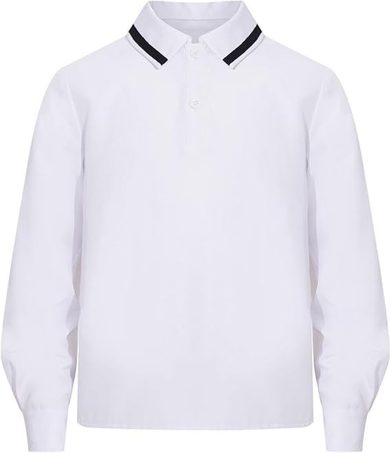 Kids Long Sleeve School Uniform Polo Shirt