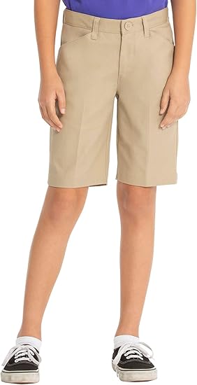 Flat Front School Uniform Shorts