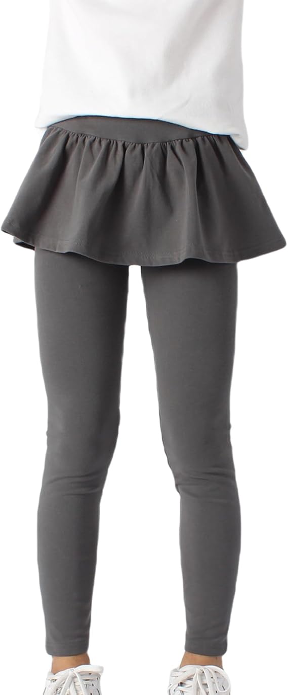 Girls Ruffle Skirted Leggings School Uniform Pants