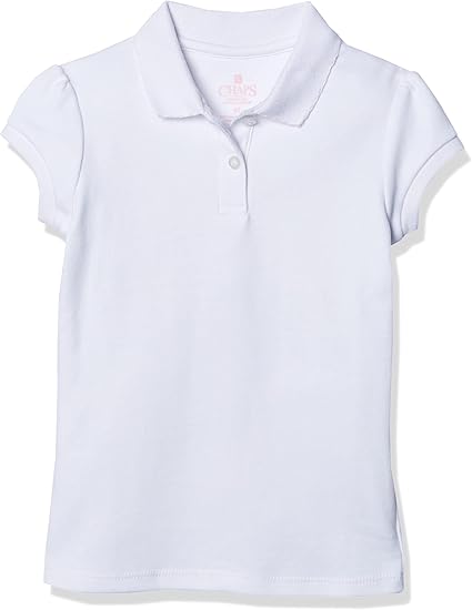 Girls Short Sleeve School Uniform Interlock Polo Shirt