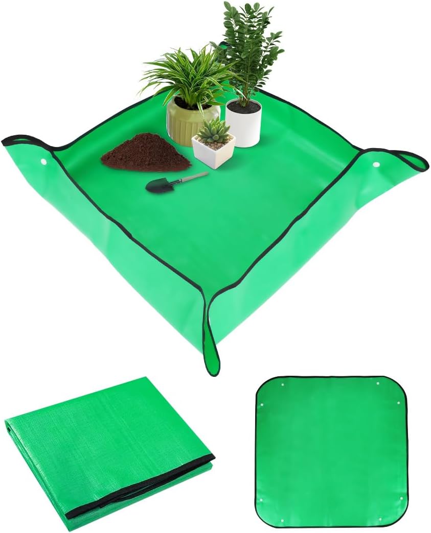 Extra Large Repotting Mat for Indoor Plant Transplanting (26" × 26")