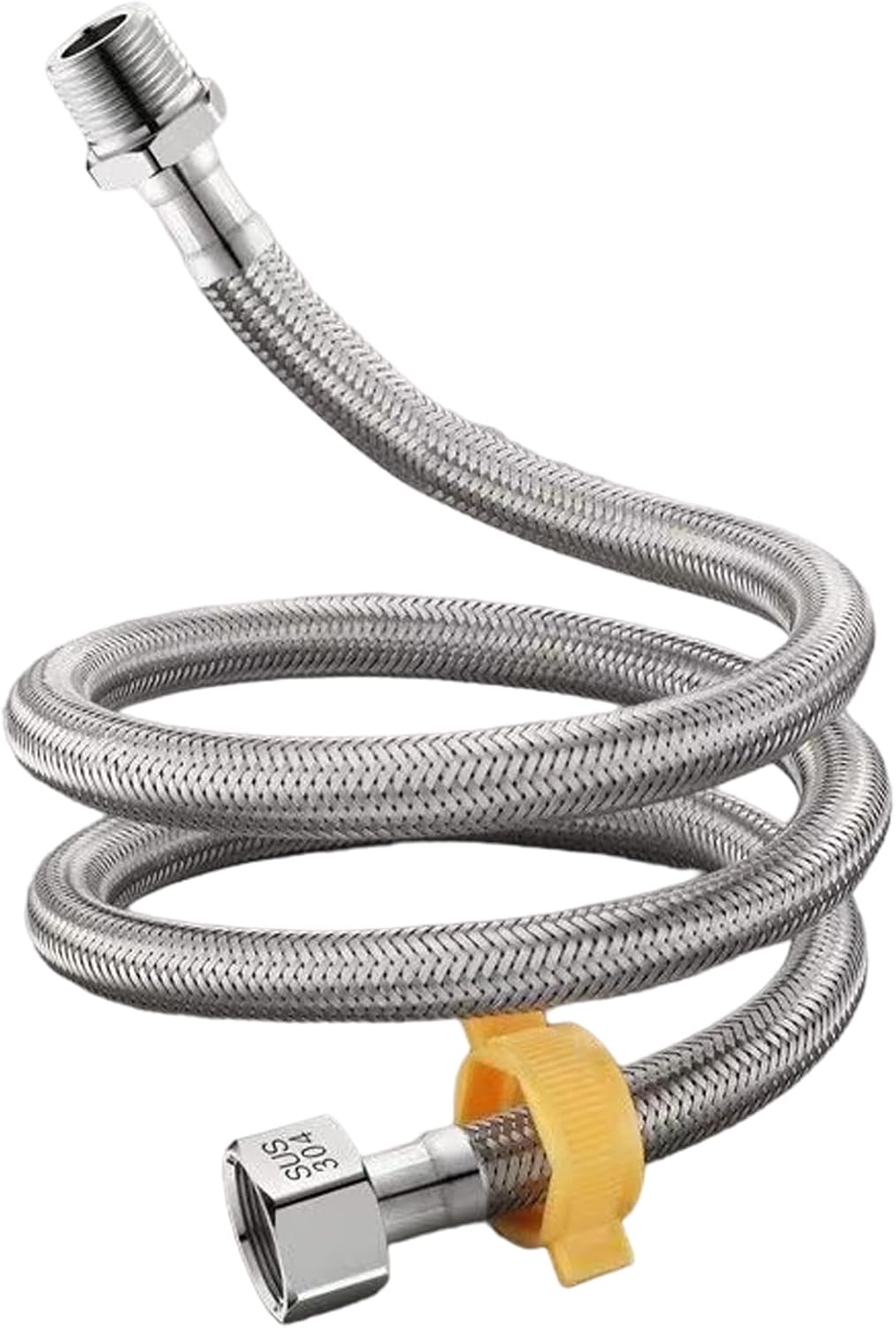 Extended Length 4 Point Stainless Steel Water Heater Inlet Hose