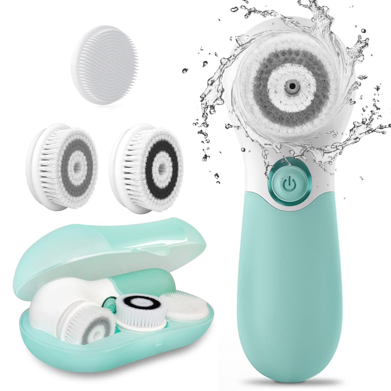 Facial Cleansing Brush with 3 Brush Heads and 2-Speed Settings