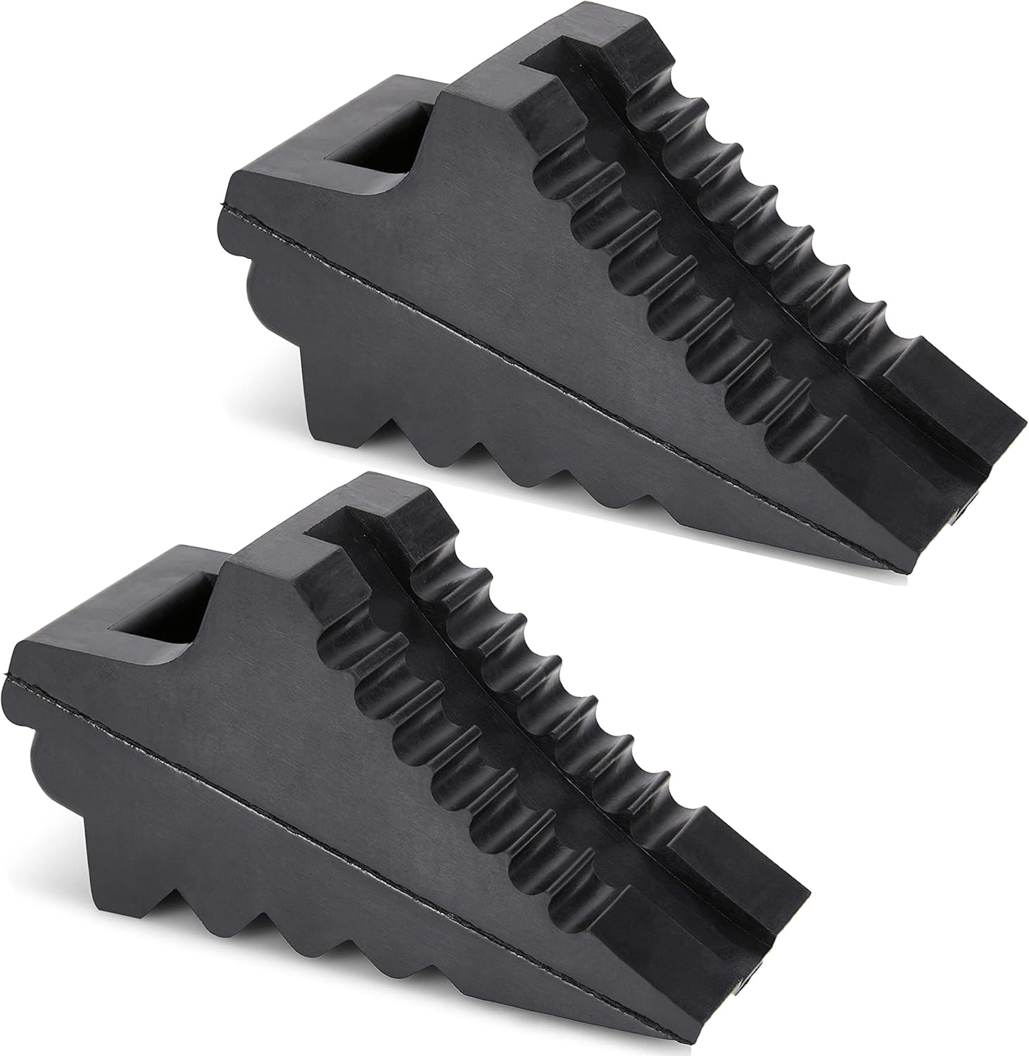 Heavy-Duty Wheel Chocks 2-Pack for Cars, RVs, and Trailers (Up to 4T)