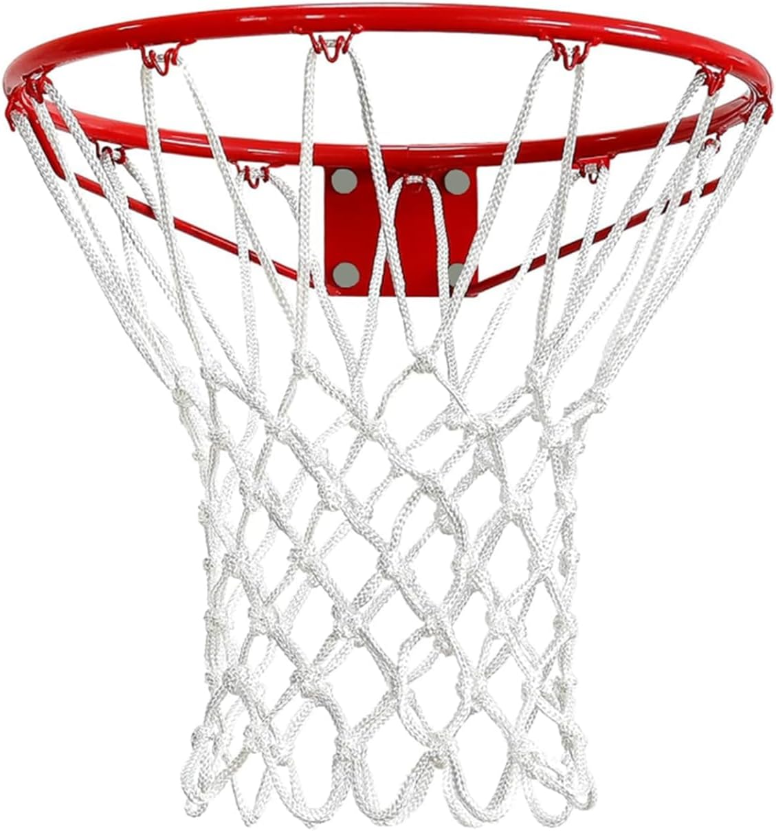 White Nylon Basketball Net 12 Loop 1 Pack