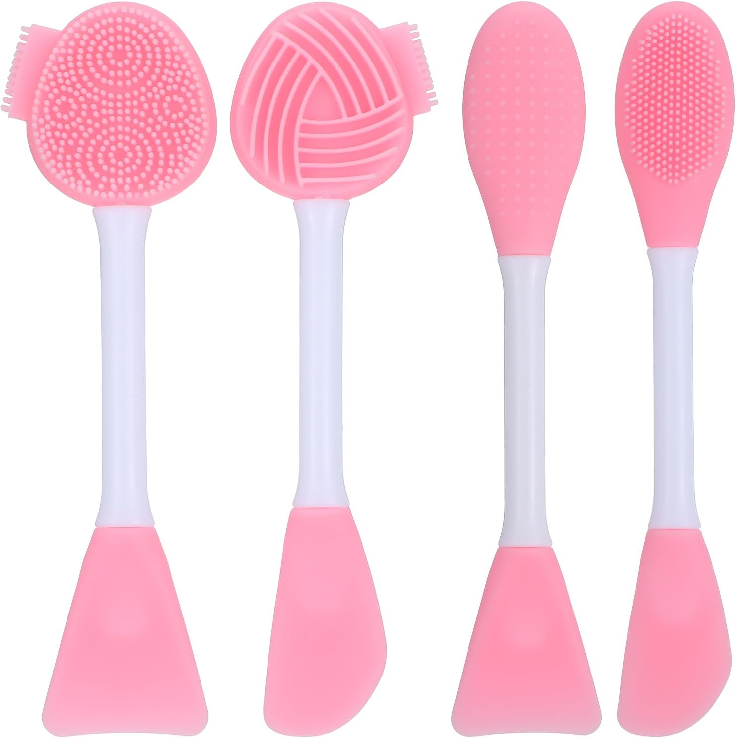 Silicone Facial Cleansing Brush Set for Exfoliation and Mask Application
