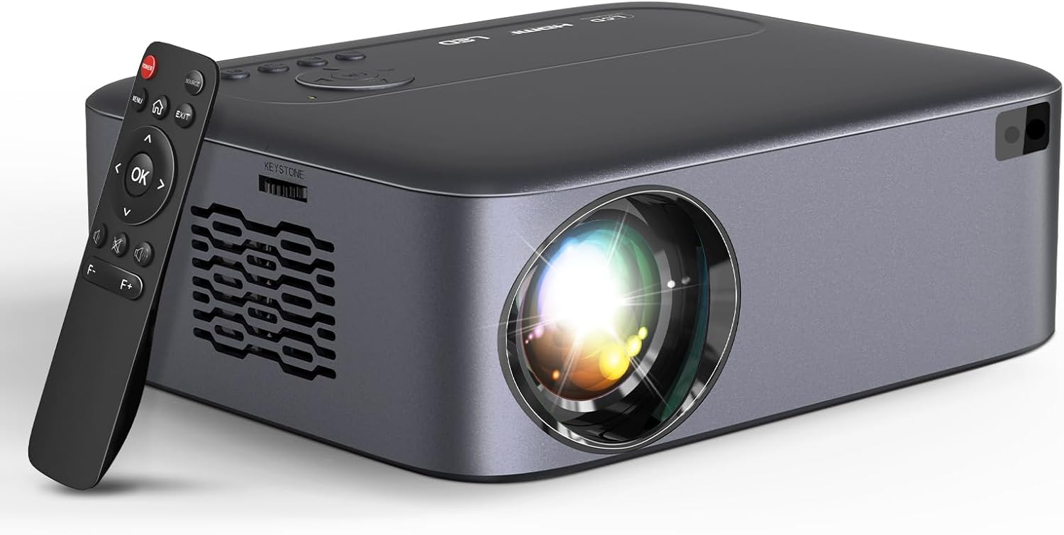 Native 1080P WiFi Projector with Electric Focus, Bluetooth and Zoom Support
