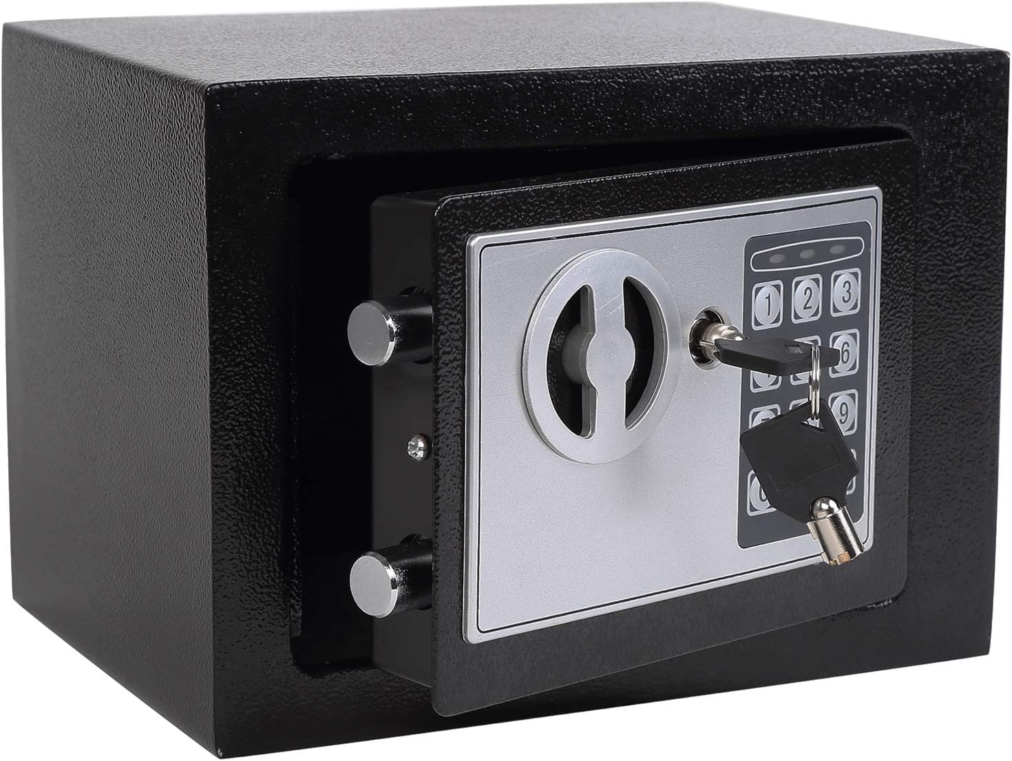 Digital Electronic Safe Box with Keypad and Backup Keys (0.2 Cubic Feet, Black)