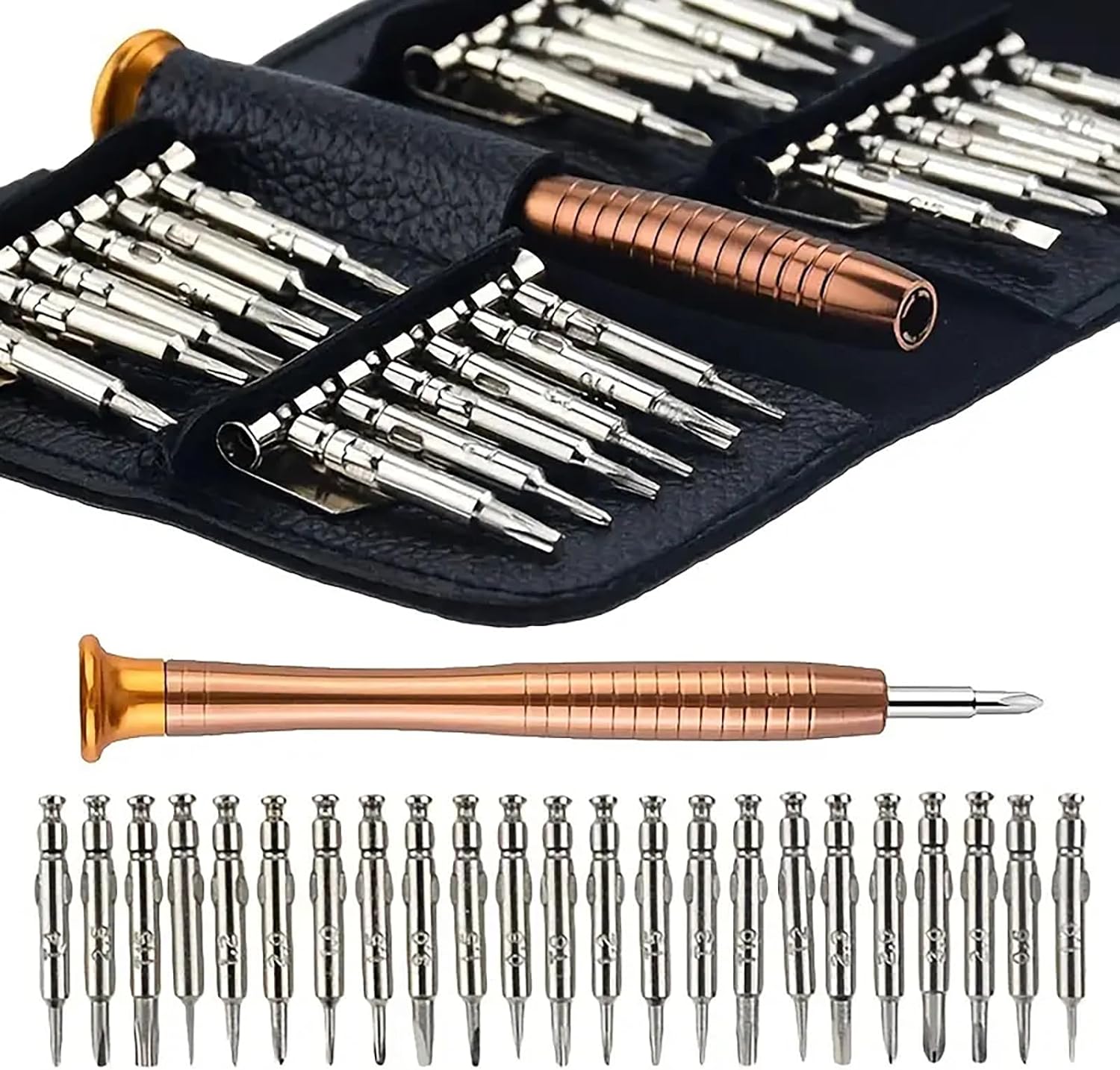 25-in-1 Mini Precision Screwdriver Bit Set for Electronics Repairs