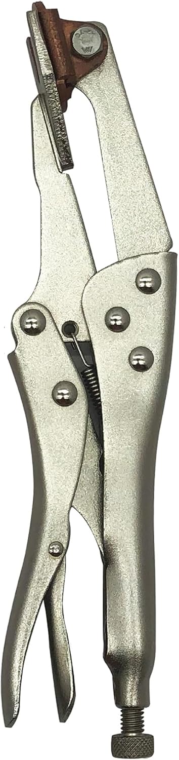 Heavy-Duty Locking Plier with Adjustable Grip and Copper Backing Plate
