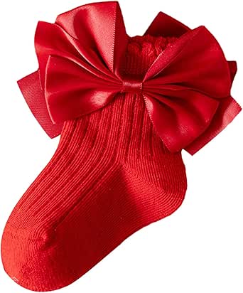 Toddler Baby Christmas Cotton Socks with Cute Bow
