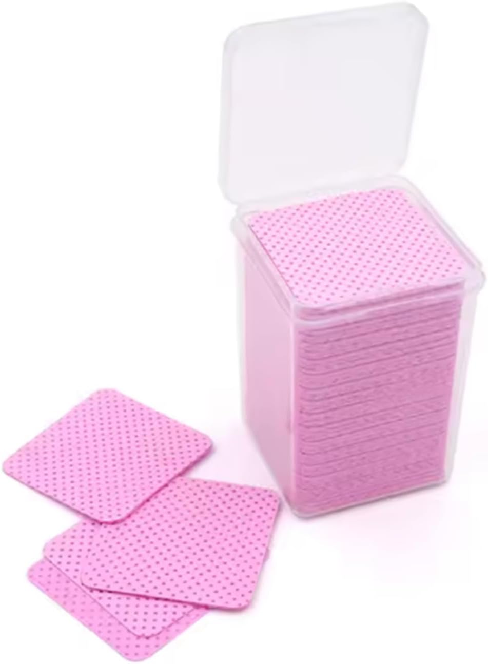 Pink Lint-Free Cotton Wipes 200 Count